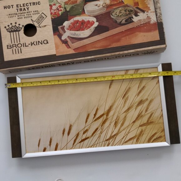VTG Broil King Wheat Design Electric Hot Plate Warming Tray 1950s Iconic TV Prop - Picture 6 of 11